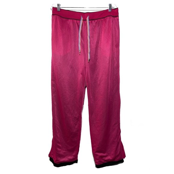 Athletic Works Ladies Activewear Elastic Drawstring Pants Size 12/14 Black Pink - Picture 4 of 9